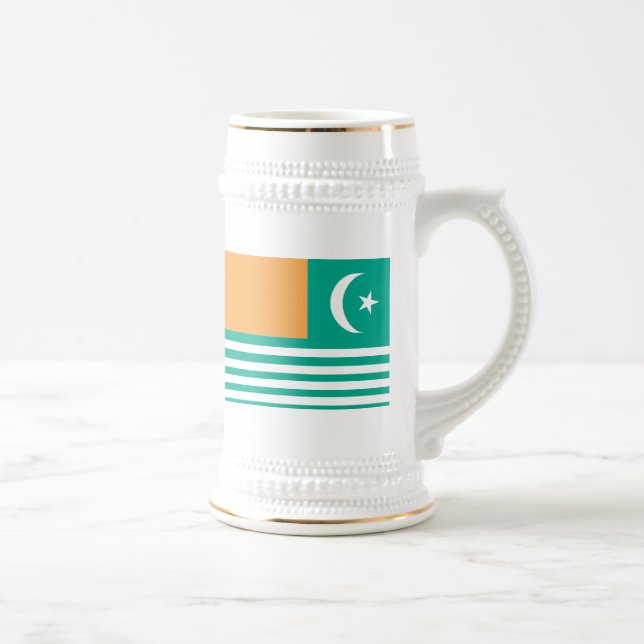 Azad Kashmir Flag Beer Stein (Right)