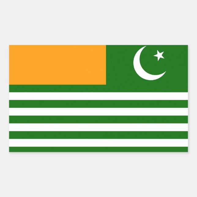 Azad Kashmir state flag symbol Pakistan Rectangular Sticker (Front)