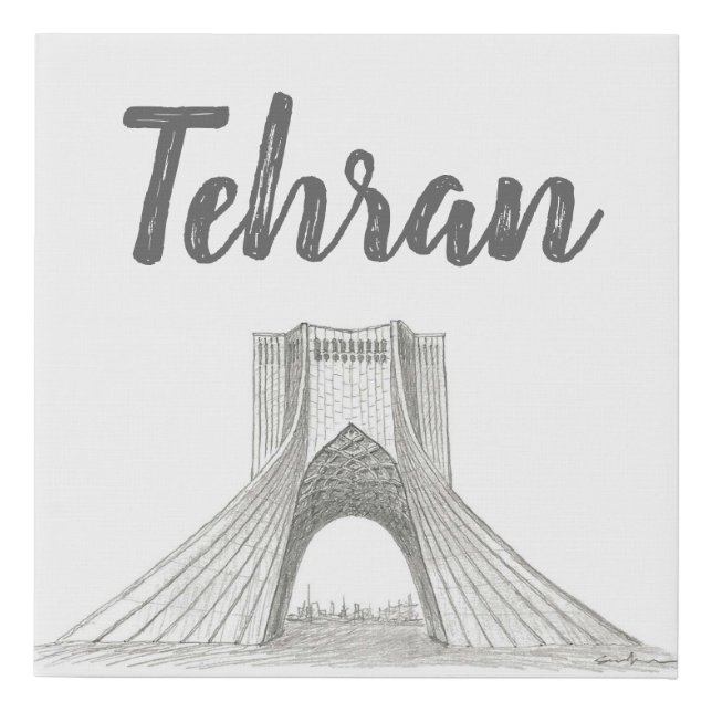 Azadi Tower, Tehran, Iran Faux Canvas Print (Front)