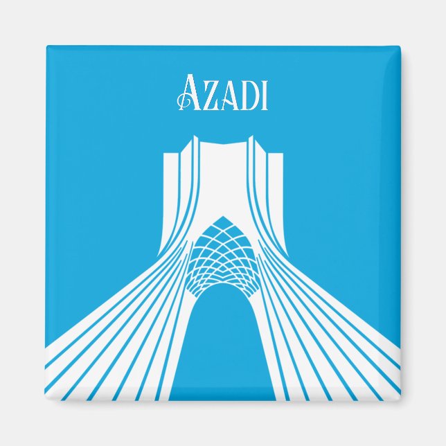 Azadi Tower Turquoise Magnet (Front)
