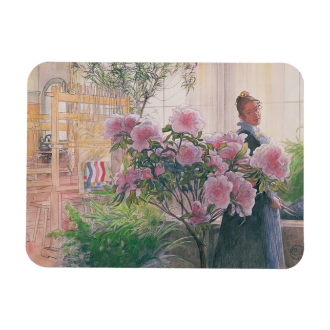 Azalea, 1906 (w/c on paper) magnet (Horizontal)