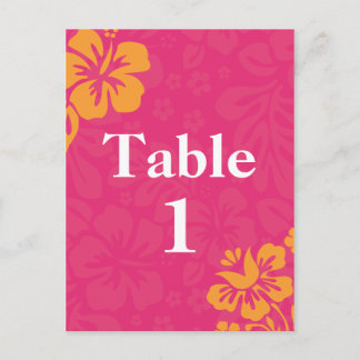 Azalea Beach Flowers Table Numbers