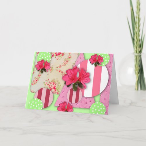 Azalea Collage Large Font Easter Card