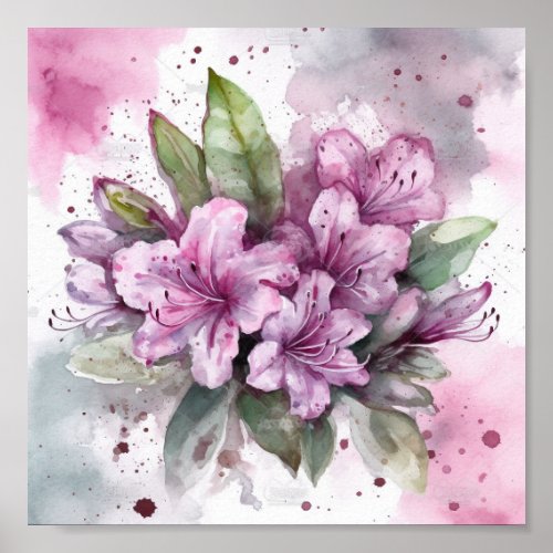 Azalea Digital Watercolor Print