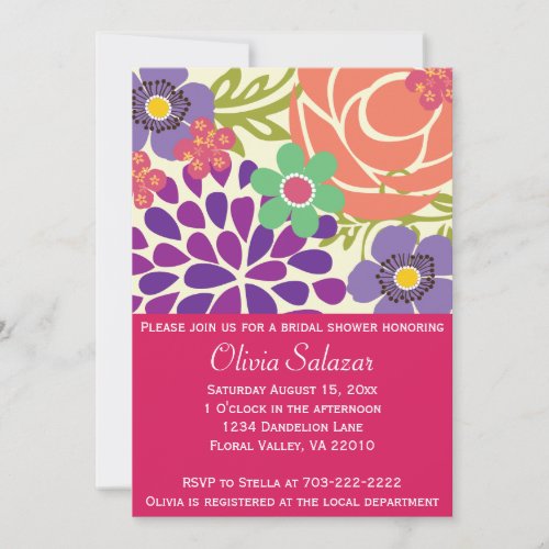 Azalea Floral Garden Invitation