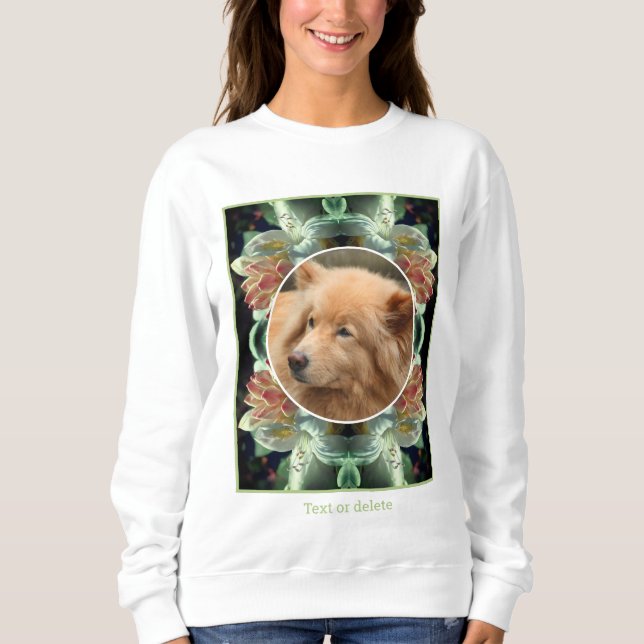 Azalea Flower Blossoms Frame Create Your Own Photo Sweatshirt (Front)