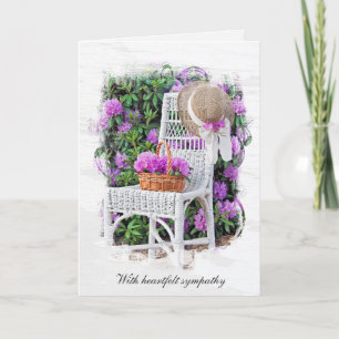 Azalea Garden With Chair and Hat Card