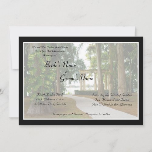 Azalea Park Wedding Invitation