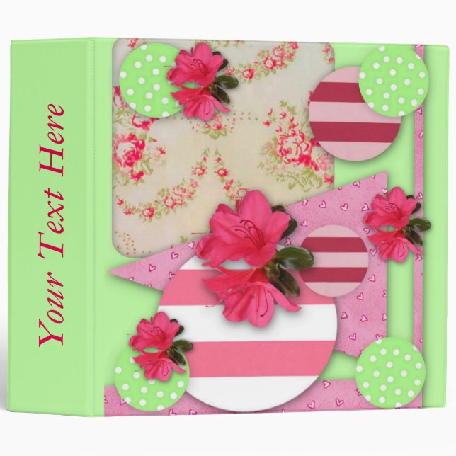 Azalea Scrapbook Album 3 Ring Binder (Front/Spine)