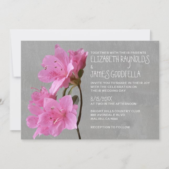 Azalea Wedding Invitations (Front)