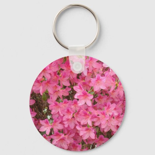 AZALEAS KEYCHAINS Pink Azalea Flowers Key Chain