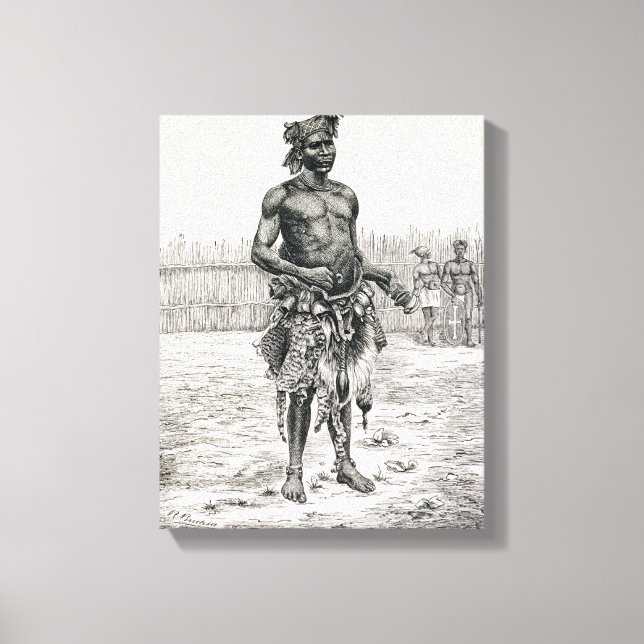 Azandeh  Binsa or Witch Doctor Canvas Print (Front)