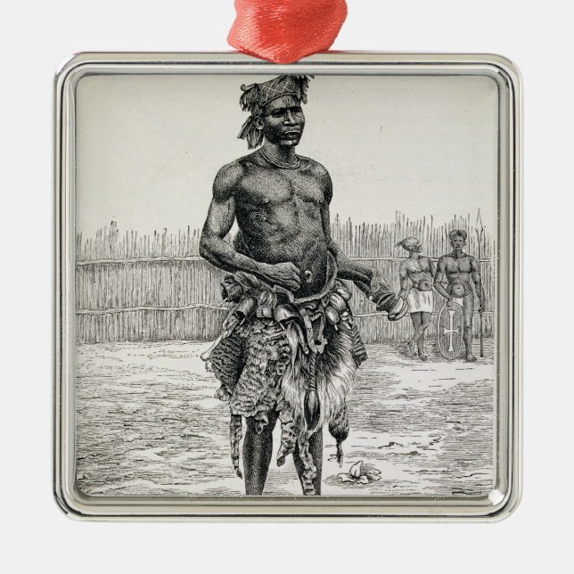 Azandeh  Binsa or Witch Doctor Metal Ornament (Front)