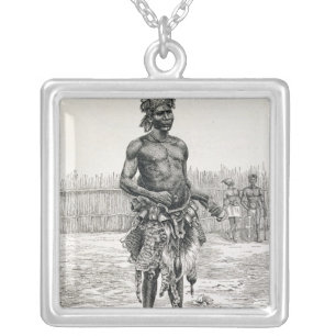 Azandeh  Binsa or Witch Doctor Silver Plated Necklace