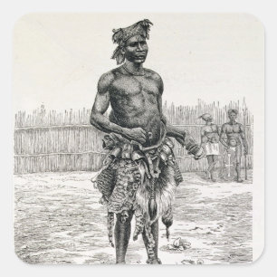 Azandeh Binsa or Witch Doctor Square Sticker