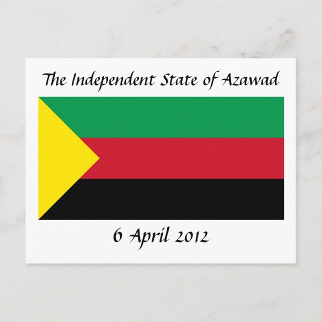 Azawad Flag Postcard (Front)
