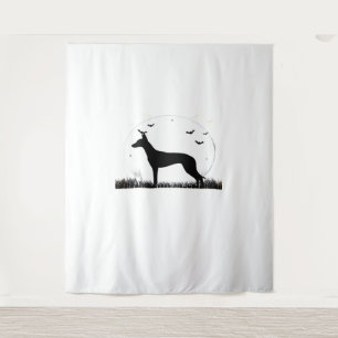 Azawakh Dog – Halloween Moon Silhouette Classic T- Tapestry