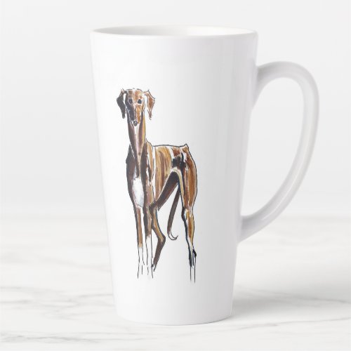 Azawakh Sighthound Watercolor Latte Mug
