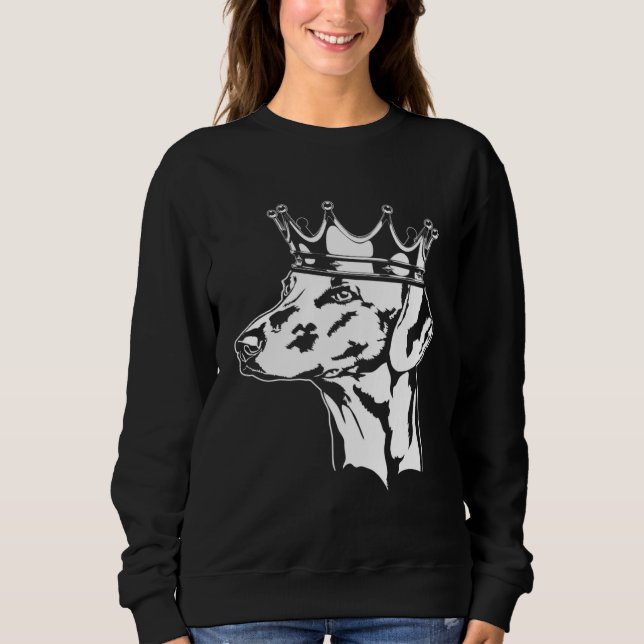 Azawakh with crown dog greyhound mom sweatshirt (Front)