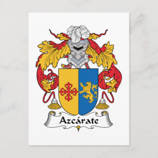 Azcarate Family Crest Postcard