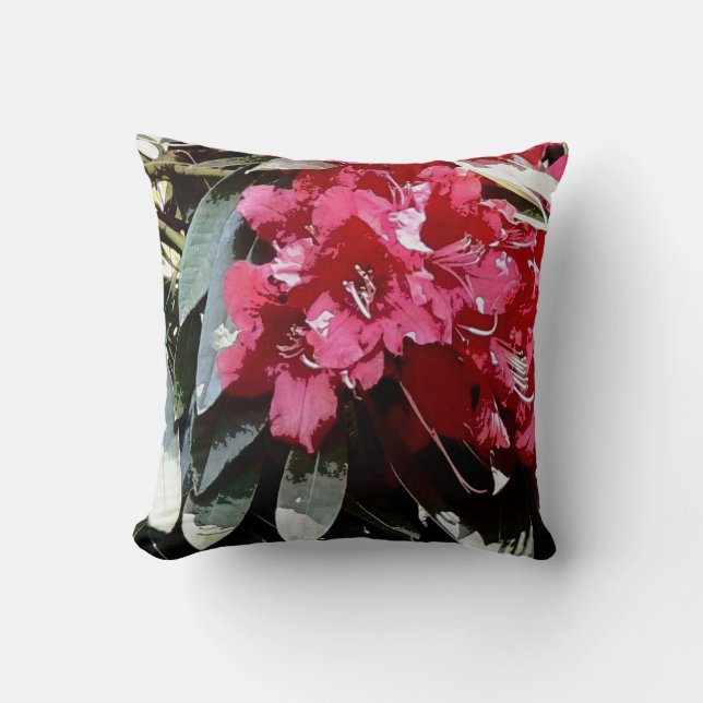 Azelea Floral Throw Pillow (Front)