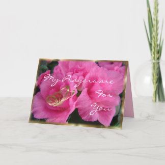 Azeleas & Gold Bfly-customize any occasion Card