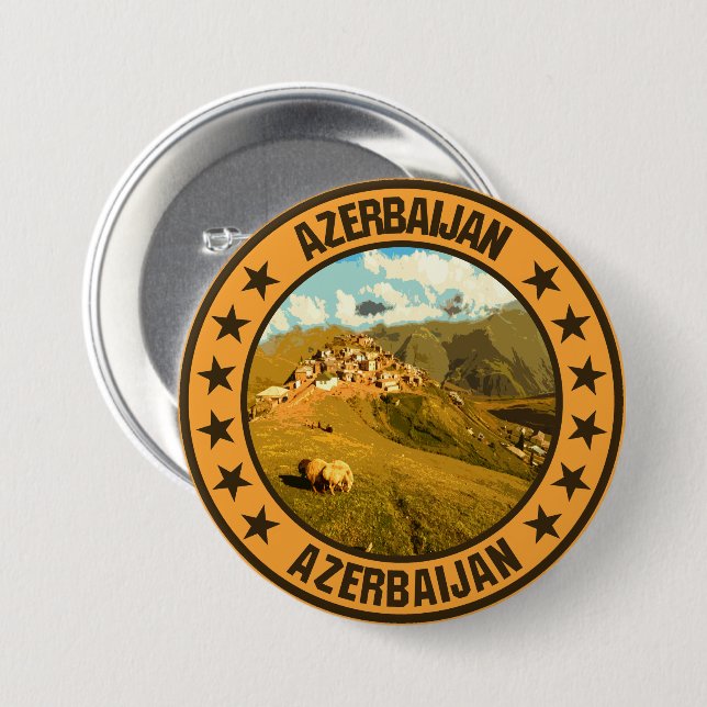 Azerbaijan                                         button (Front & Back)