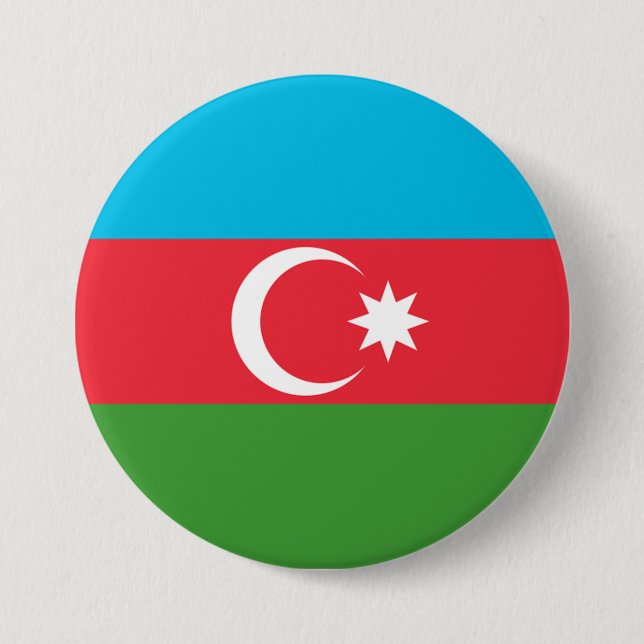 Azerbaijan Flag Button (Front)