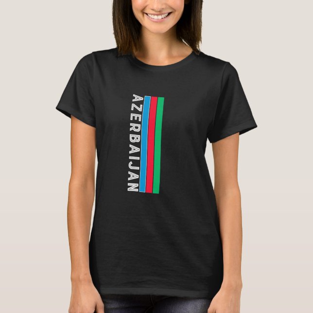 Azerbaijan Flag Colors T-Shirt (Front)
