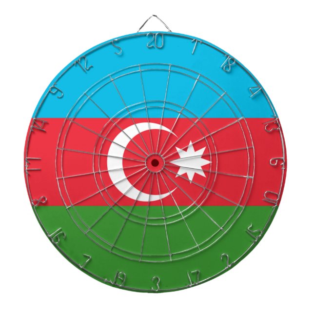 Azerbaijan Flag Dart Board (Front)