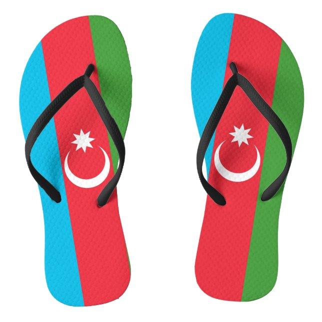 Azerbaijan Flag Flip Flops (Footbed)