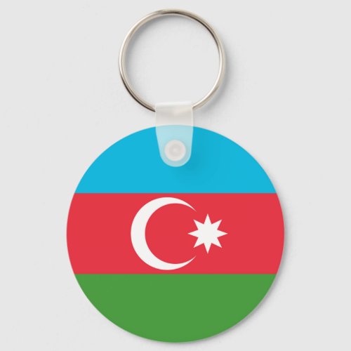 Azerbaijan Flag Keychain