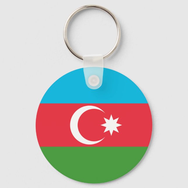 Azerbaijan Flag Keychain (Front)