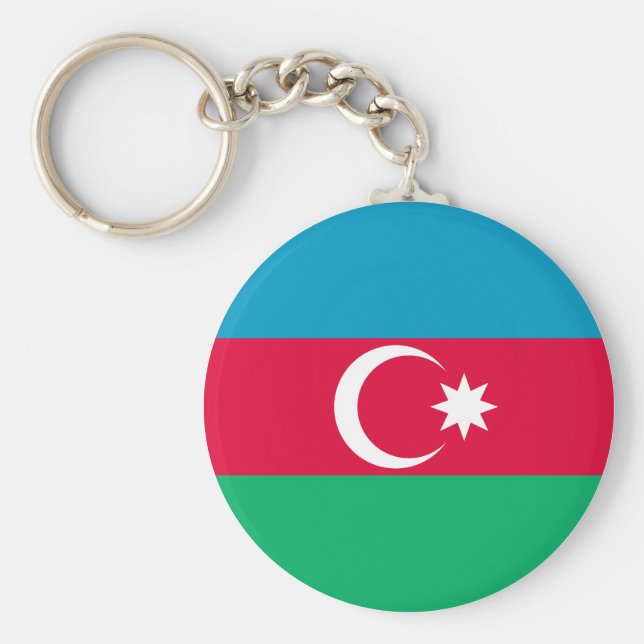 Azerbaijan Flag Keychain (Front)