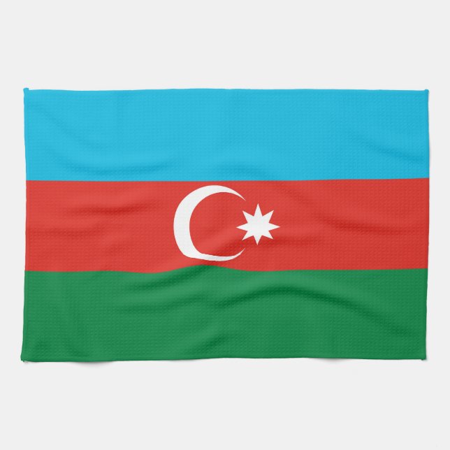 Azerbaijan flag kitchen towel (Horizontal)