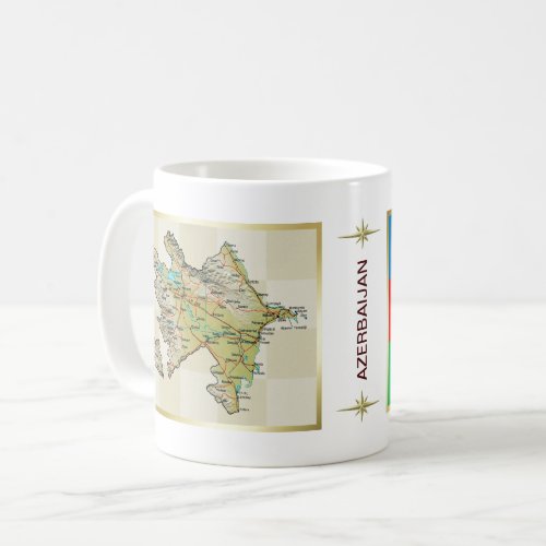 Azerbaijan Flag  Map Mug