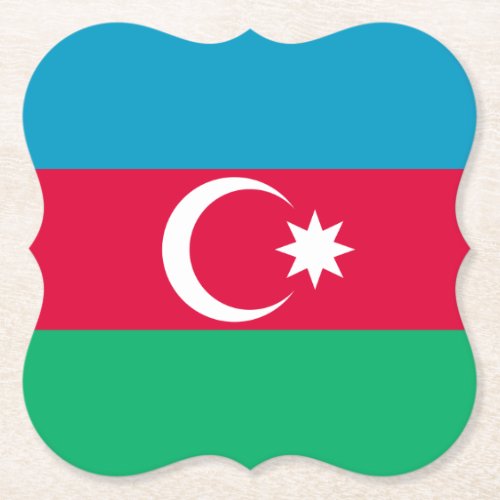 Azerbaijan Flag Paper Coaster