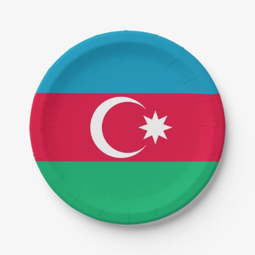 Azerbaijan Flag Paper Plates