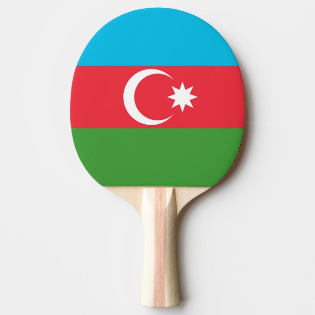 Azerbaijan Flag Ping Pong Paddle (Front)