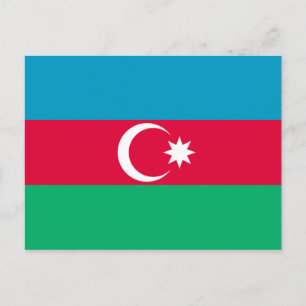 Azerbaijan Flag Postcard