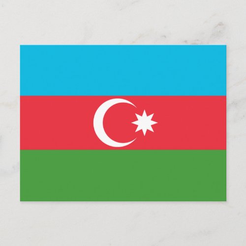 Azerbaijan Flag Postcard