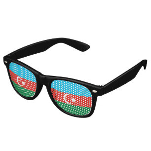 Azerbaijan flag retro sunglasses