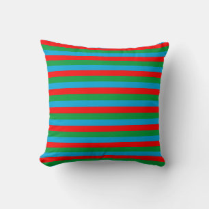 Azerbaijan flag stripes country symbol pattern red throw pillow