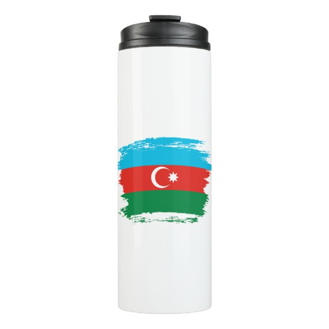 Azerbaijan flag thermal tumbler (Front)