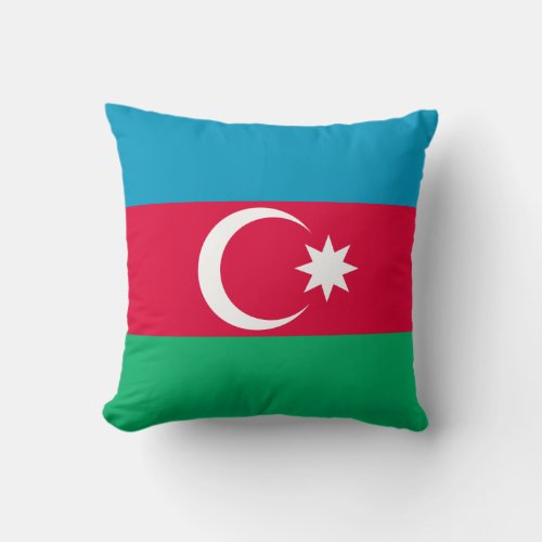 Azerbaijan Flag Throw Pillow
