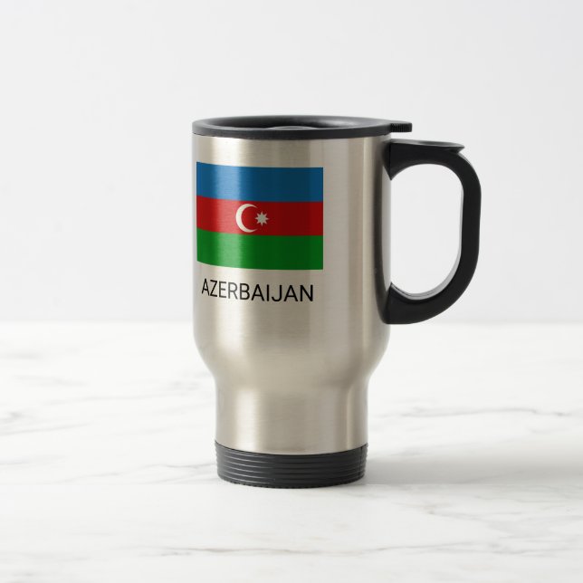 Azerbaijan Flag Travel Mug (Right)