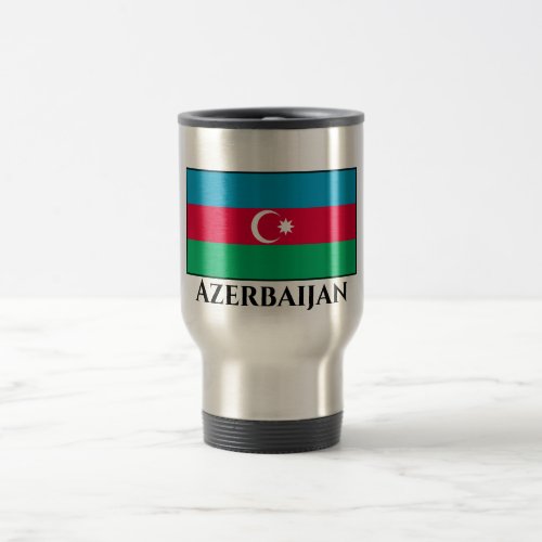 Azerbaijan Flag Travel Mug