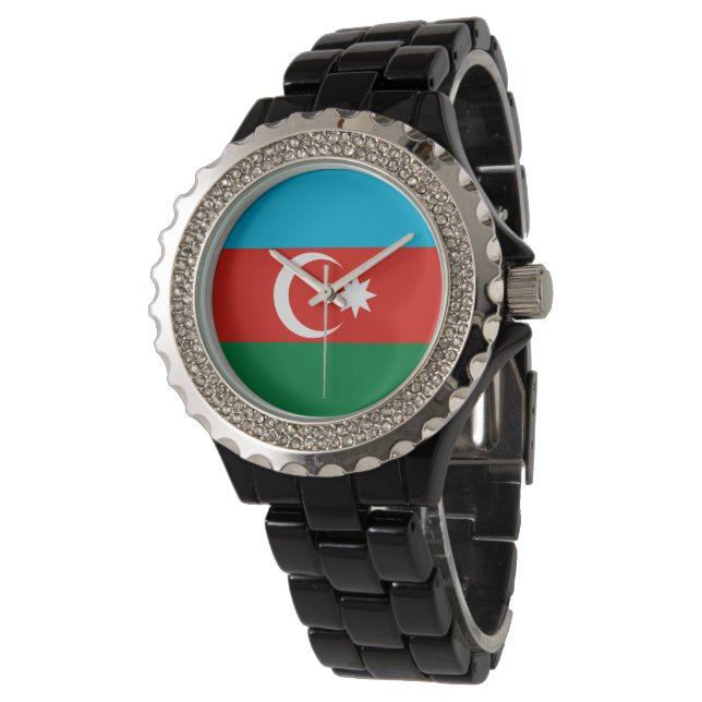 Azerbaijan flag watch (Angled)