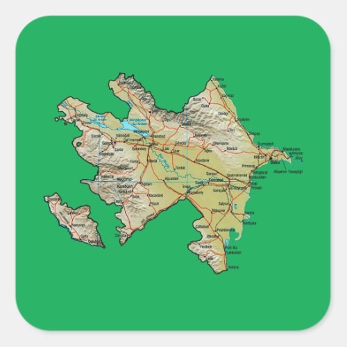 Azerbaijan Map Sticker