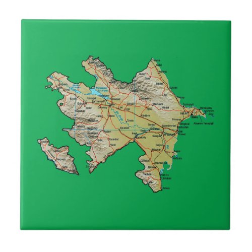 Azerbaijan Map Tile